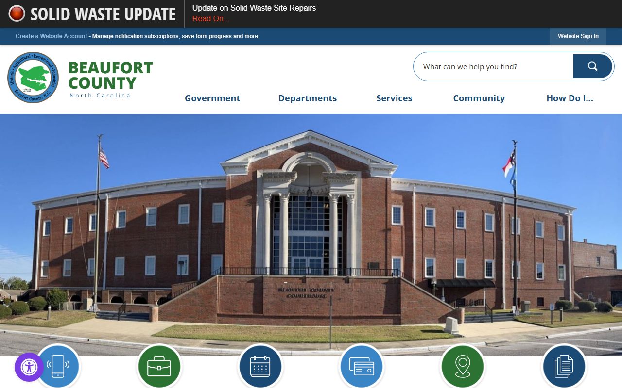Beaufort County Sheriff government page for released inmates records