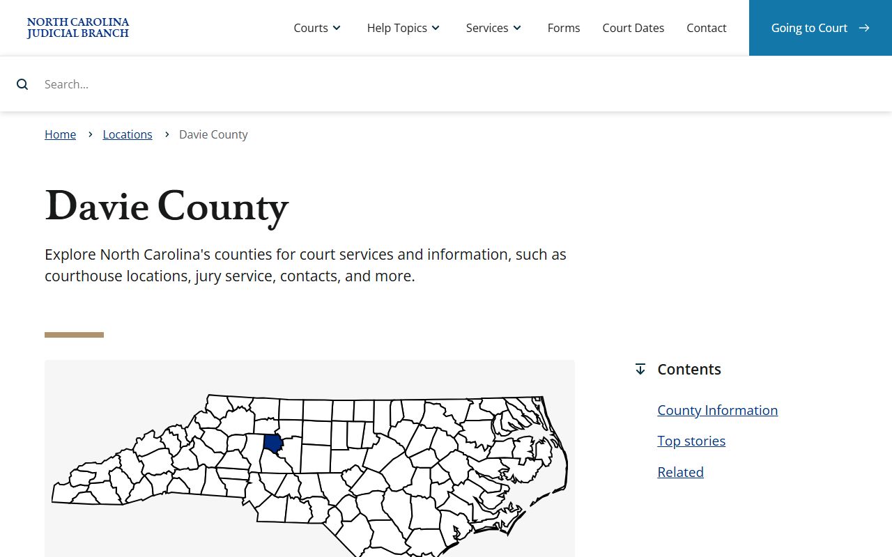 Davie County courthouse records for released inmates cases