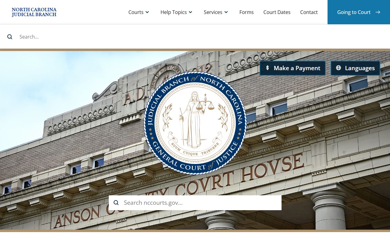 North Carolina released inmates court records portal