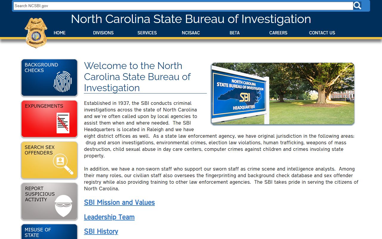 North Carolina released inmates state bureau of investigation